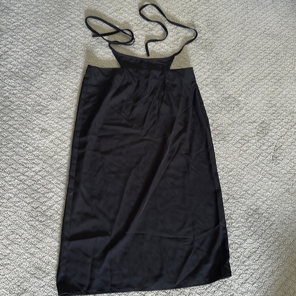 Cider Black skirt size L with wrap around waist tie